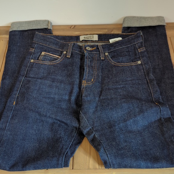 Naked & Famous Denim Men's Super Skinny Guy Jeans in Dirty Fade Selvedge - Picture 5 of 15